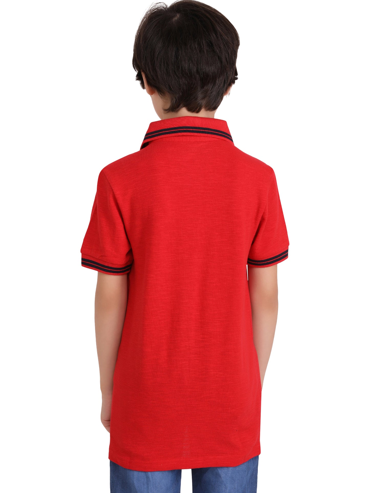 Kinda classy - Boys Collar T-shirt Red