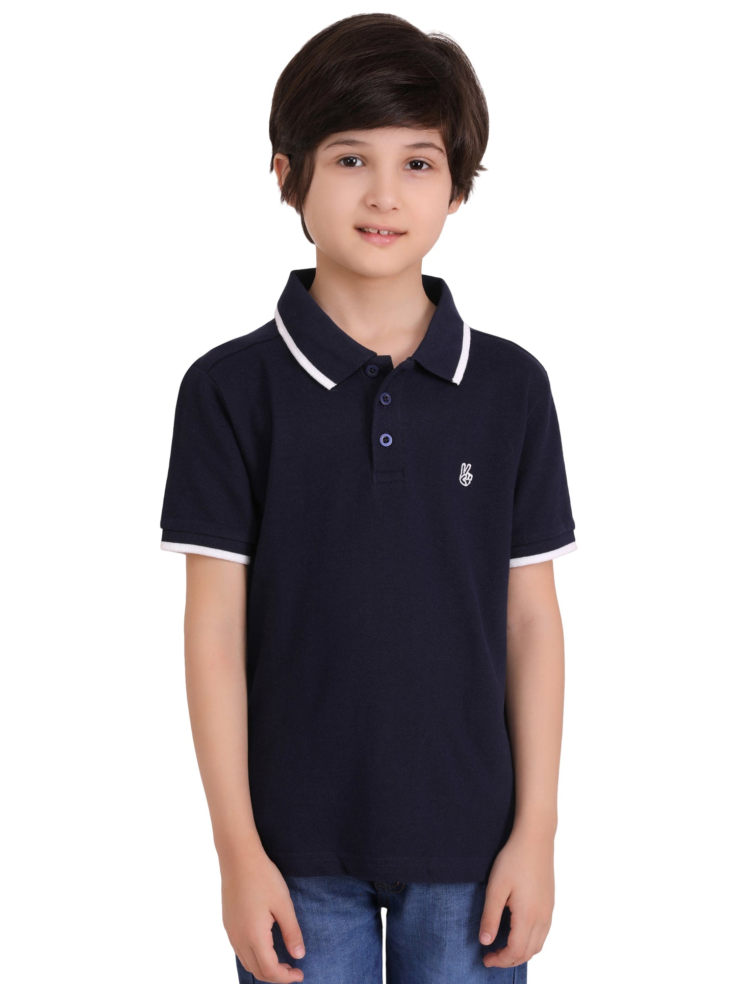 Kinda classy - Boys Collar T-shirt Black