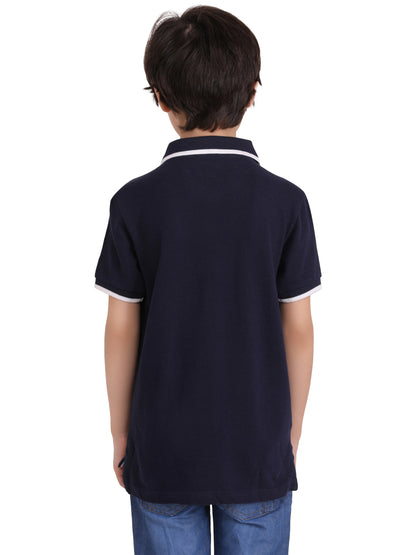 Kinda classy - Boys Collar T-shirt Black