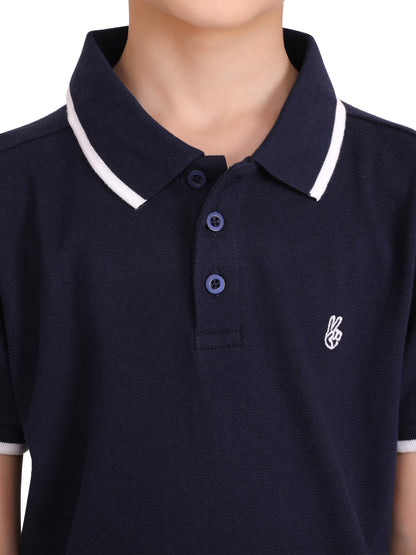 Kinda classy - Boys Collar T-shirt Black