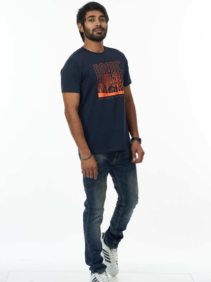 Be Brave Men's casual T-Shirt Navy