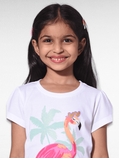 Cozy Flamingo 100% Cotton Girls Pajama Set