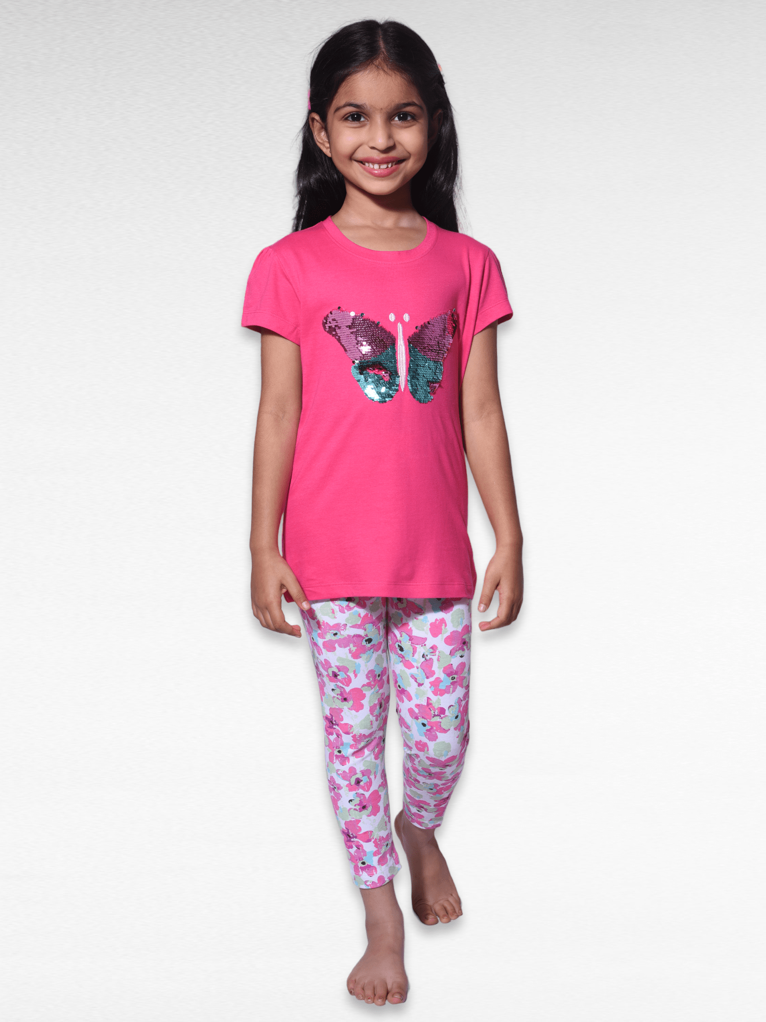 Cozy Butterfly 100% Cotton Girls Pajama Set