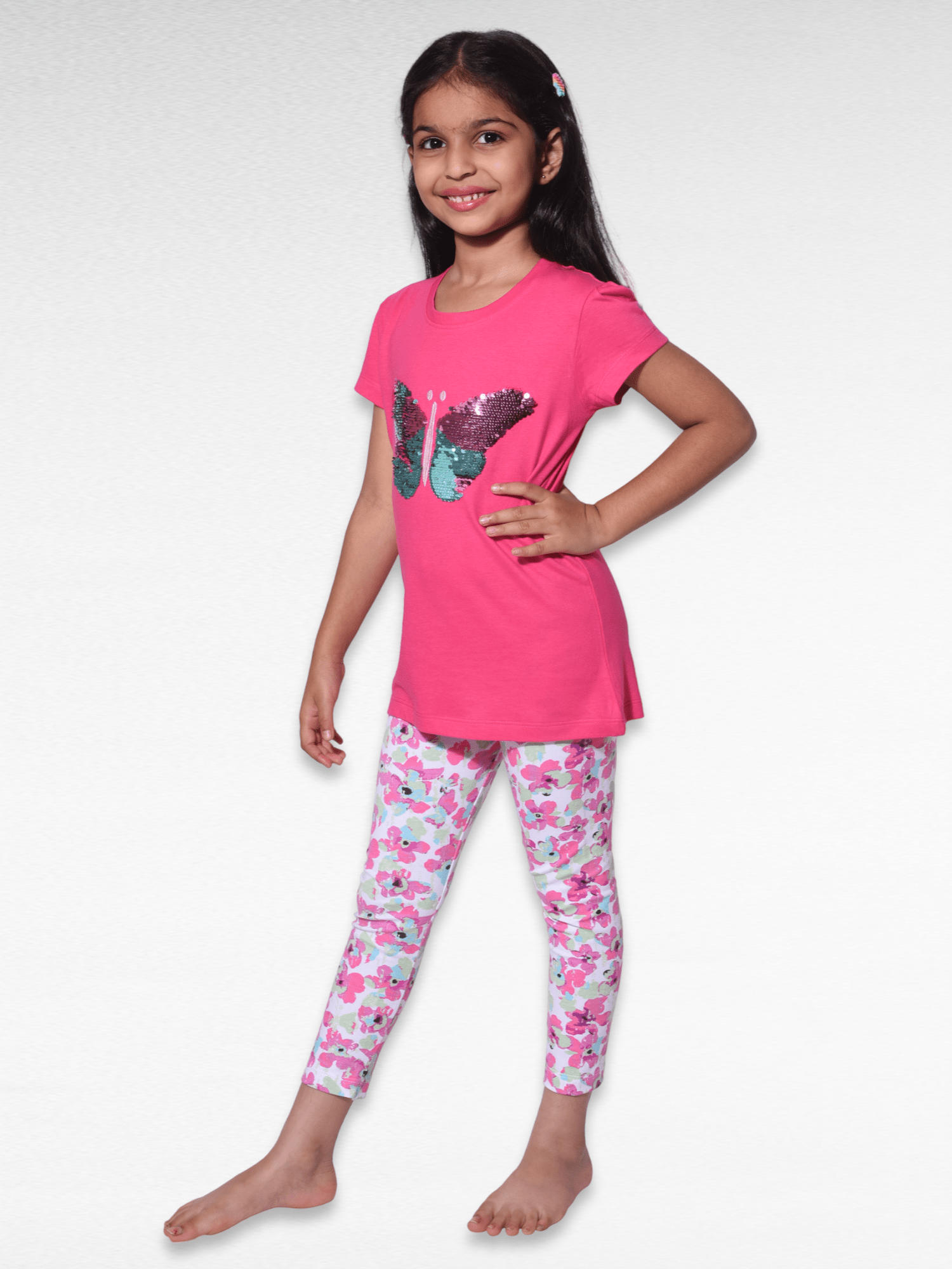 Cozy Butterfly 100% Cotton Girls Pajama Set