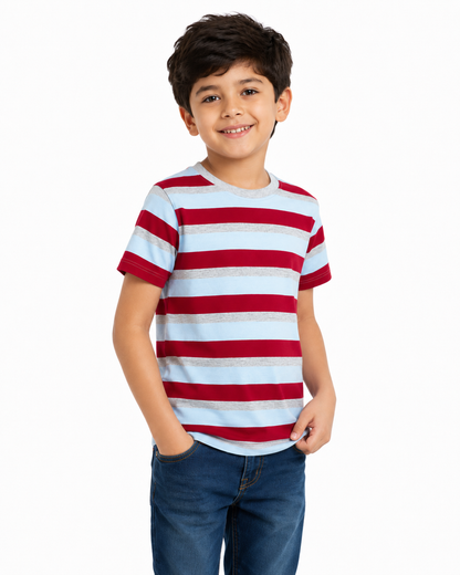 Cherry Stripe - Boys T-Shirt