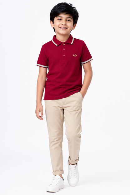 Crimson Champ - Boys Polo T-Shirt