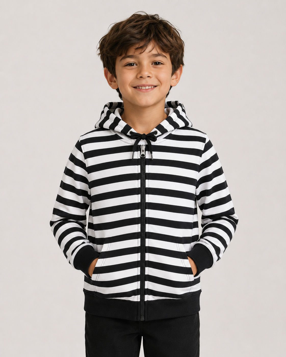 Mini Zebra - Boys Zipper Hoodie