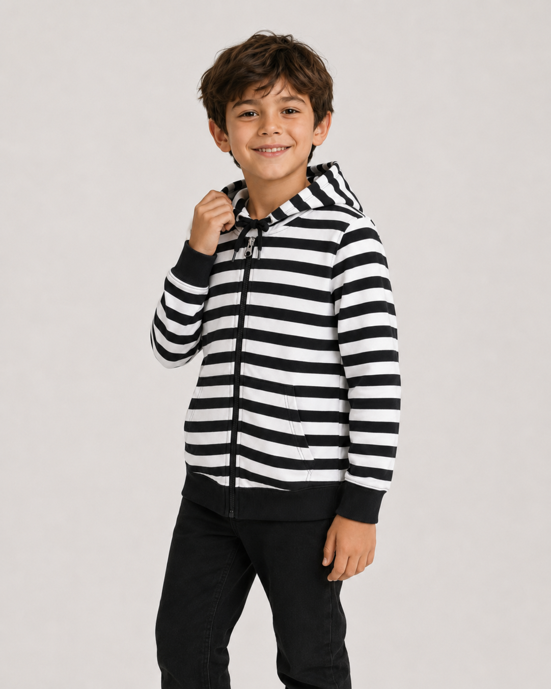 Mini Zebra - Boys Zipper Hoodie