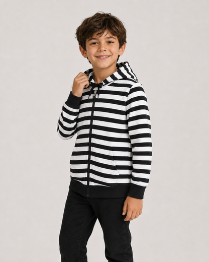 Mini Zebra - Boys Zipper Hoodie