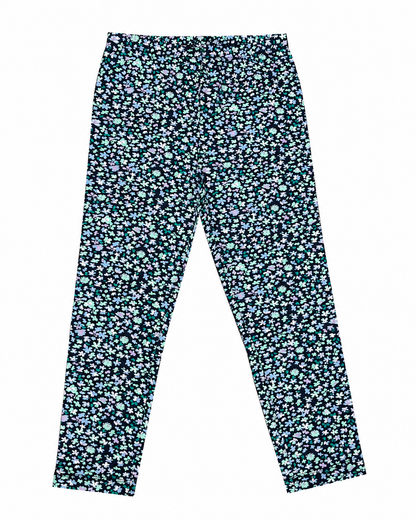 Midnight Floral Girls Printed Leggings | Ankle Length