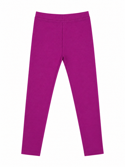 Fuchsia Pop Girls Leggings - Deep Purple | Full Length