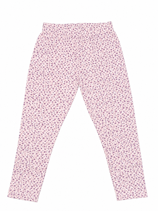 Lavender Bloom Girls Leggings | Ankle Length