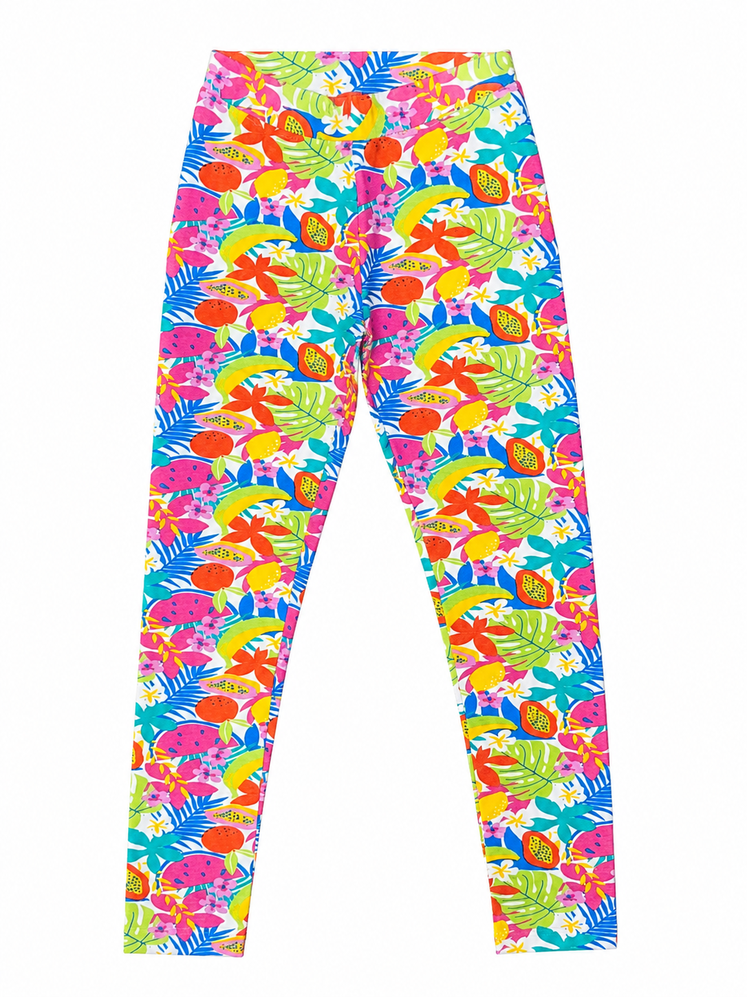 Tropical Splash Girls Leggings | Full Length