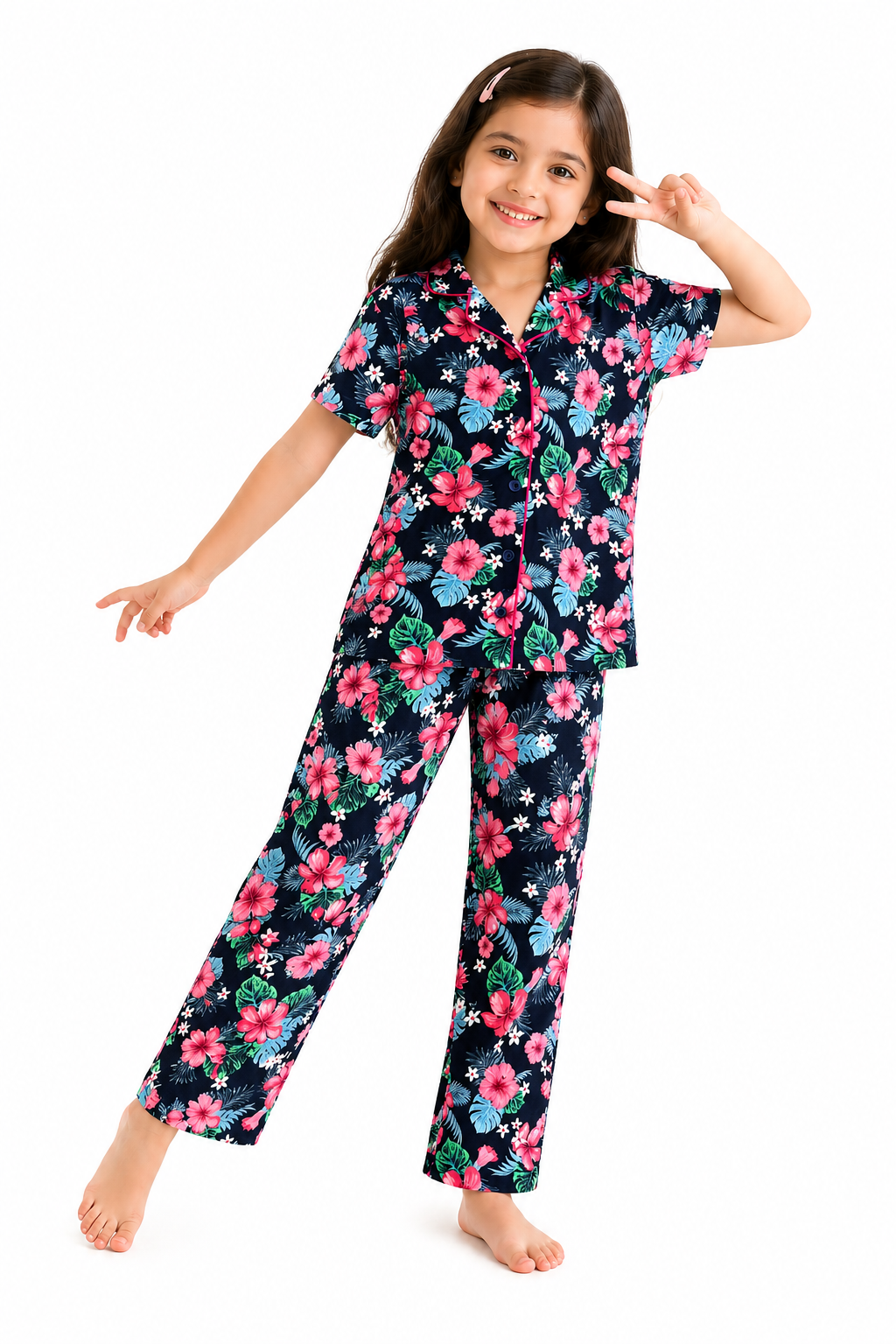 Hibiscus - Girls Pure Cotton Co-Ords set