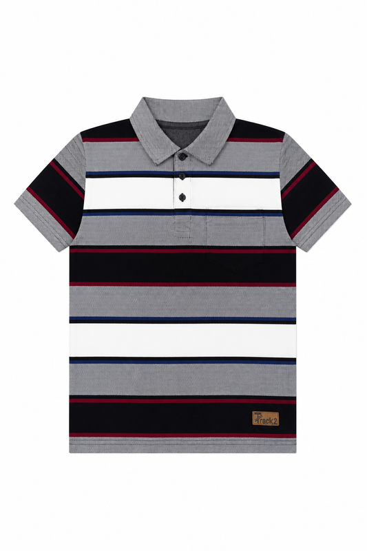 Monarch Stripe - Boys Polo T-Shirt