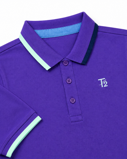 Grape Club - Boys Polo T-Shirt  | Deep Purple