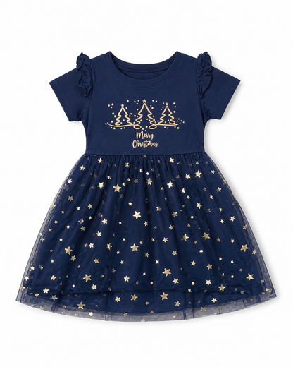 Navy North-star Frock - Girls Premium Cotton Frock
