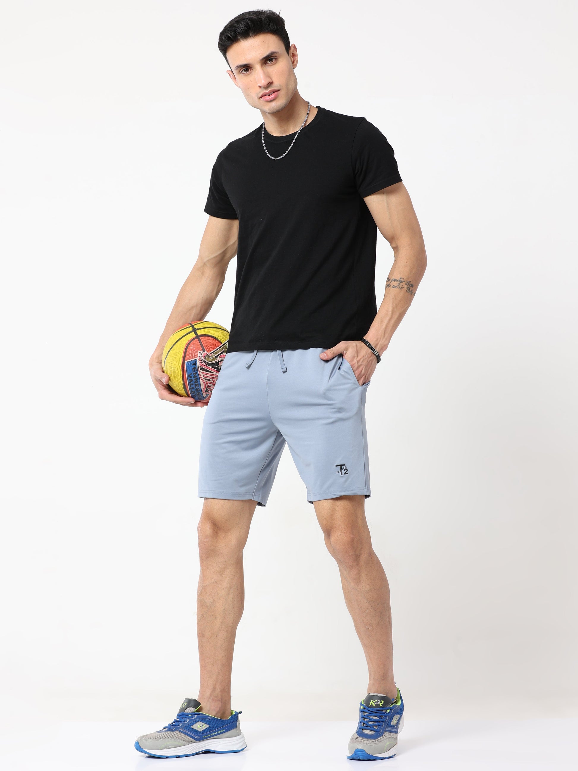 Athleisure Active Men's Shorts - Pale Blue