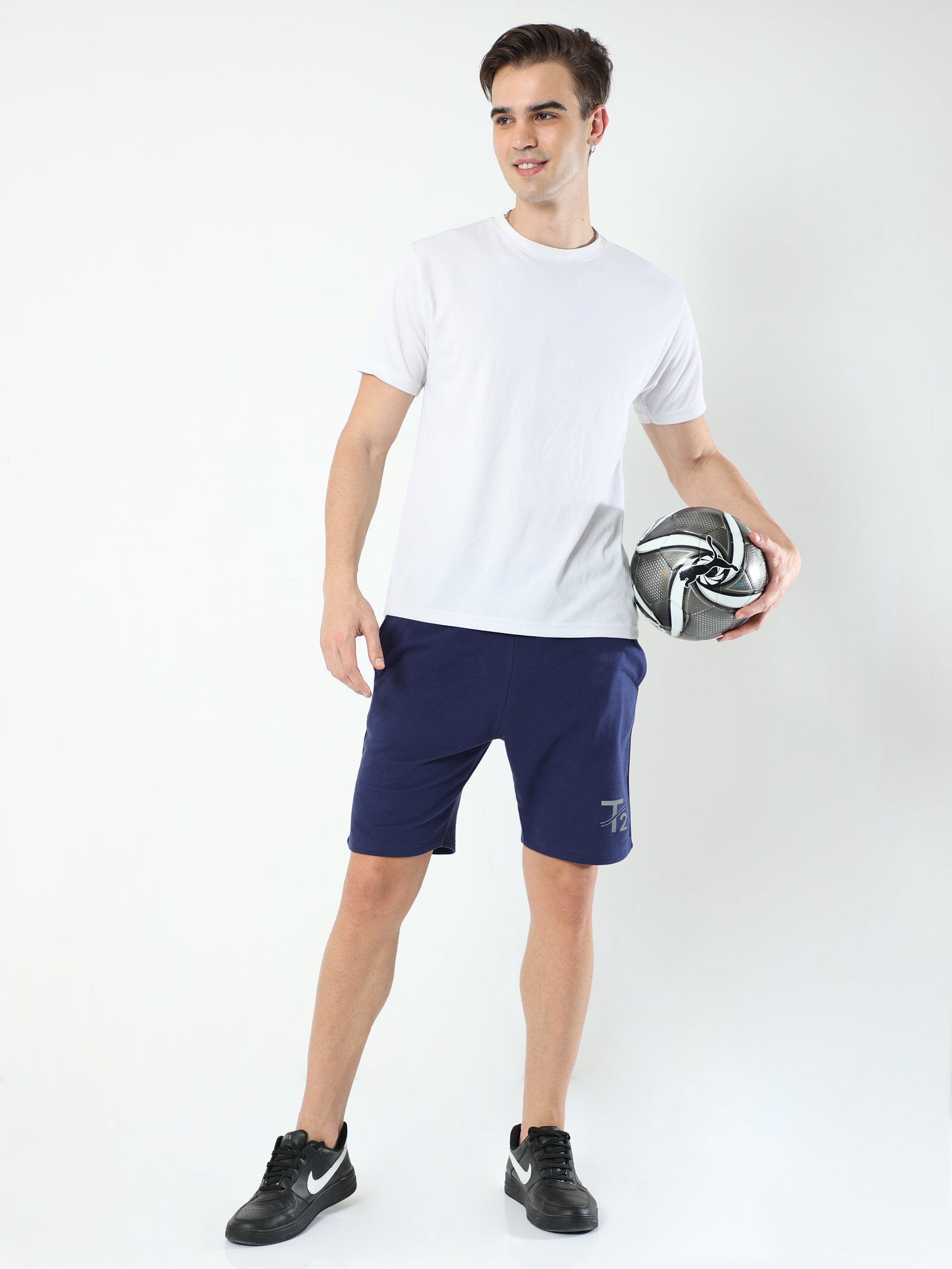 Comfy Cotton - Men's Casual Shorts : Navy
