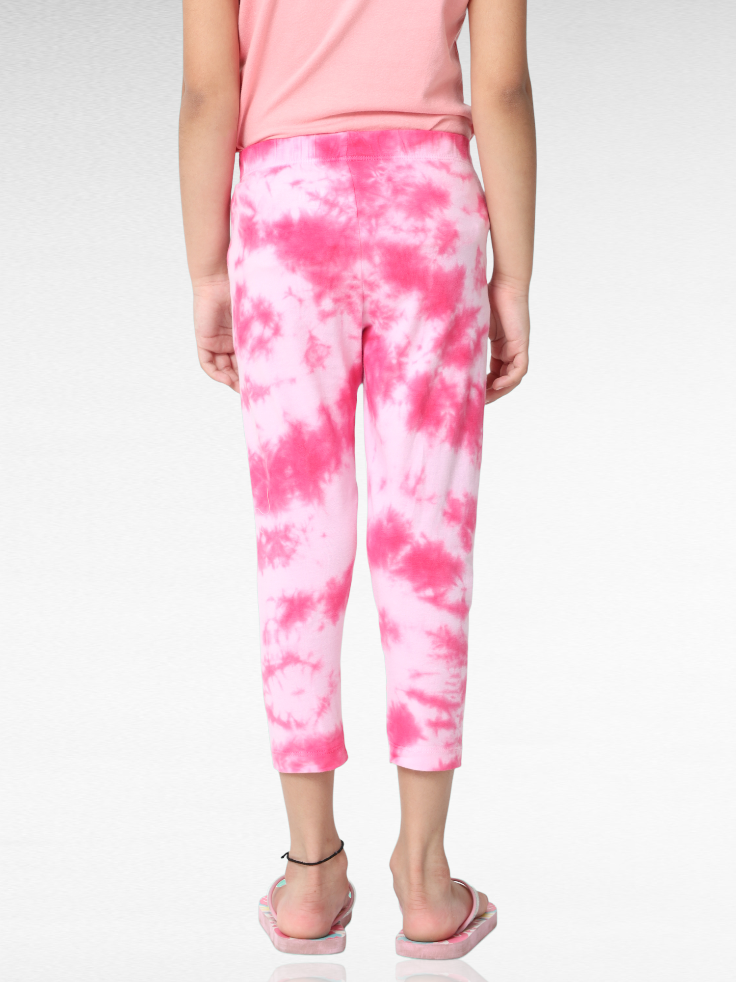 Pink Blossom Girls Tie & Dye Leggings