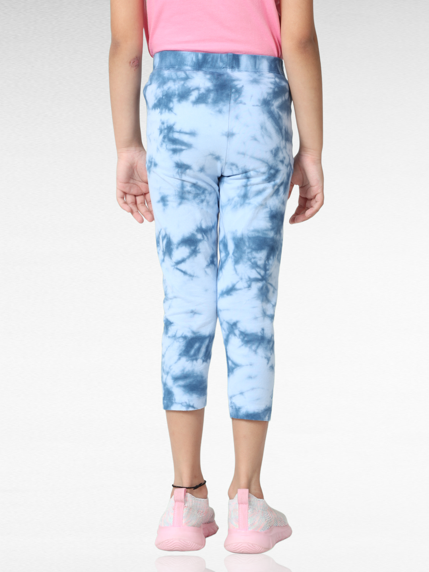 Blue waves Girls Tie & Dye Leggings
