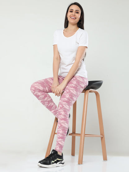 Women's Printed Leggings - Cameo