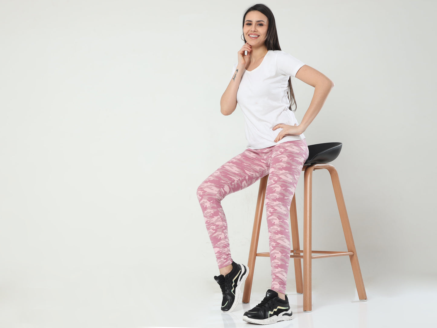 Women's Printed Leggings - Cameo