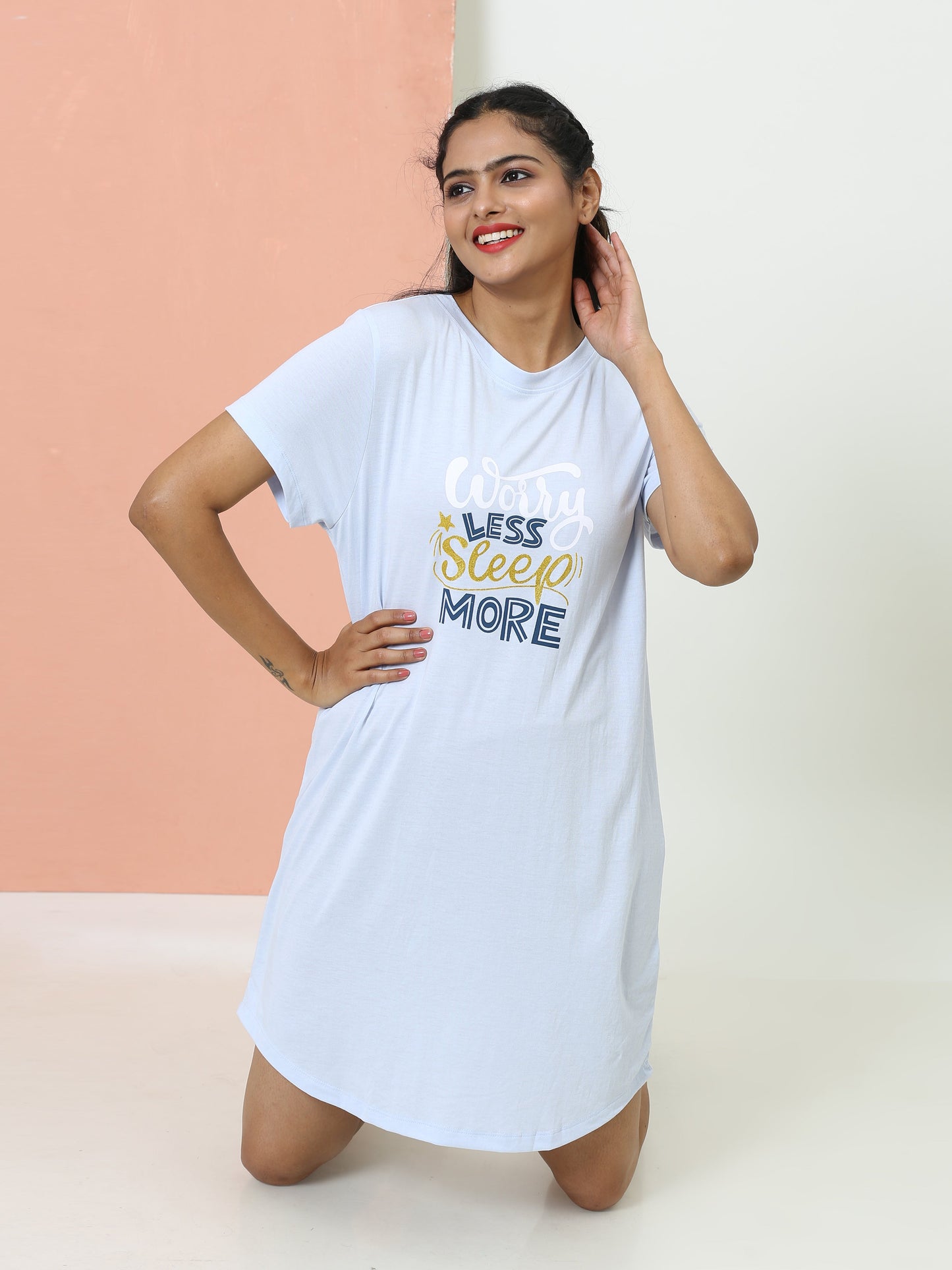 Worry Less Sleep More Short Nighty