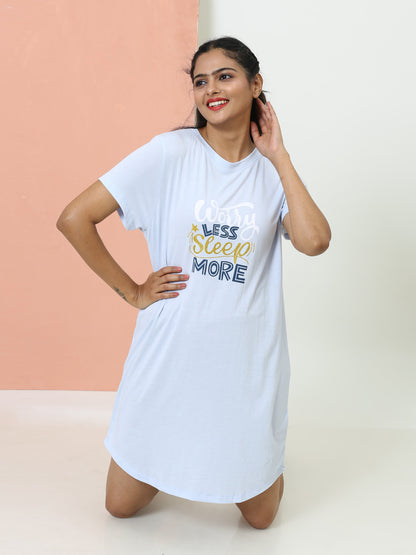 Worry Less Sleep More Short Nighty