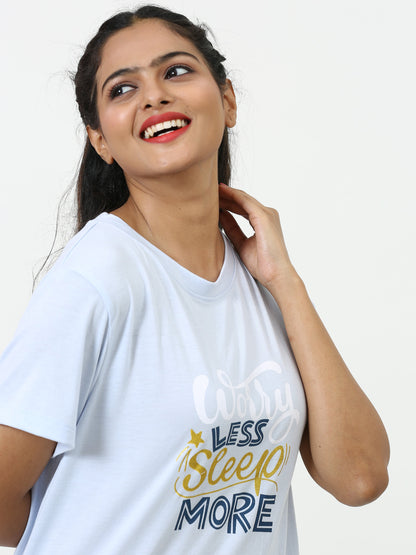 Worry Less Sleep More Short Nighty
