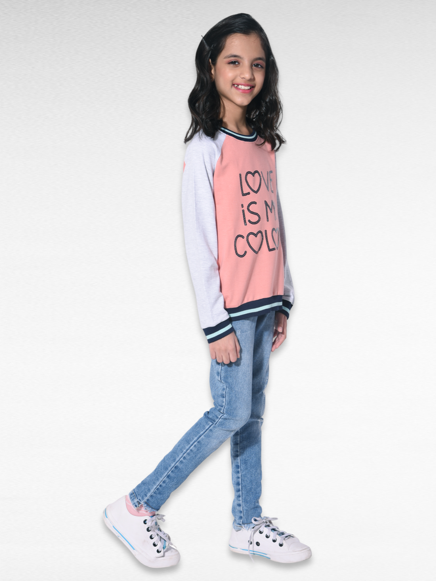 Love is my color girls Sweatshirt