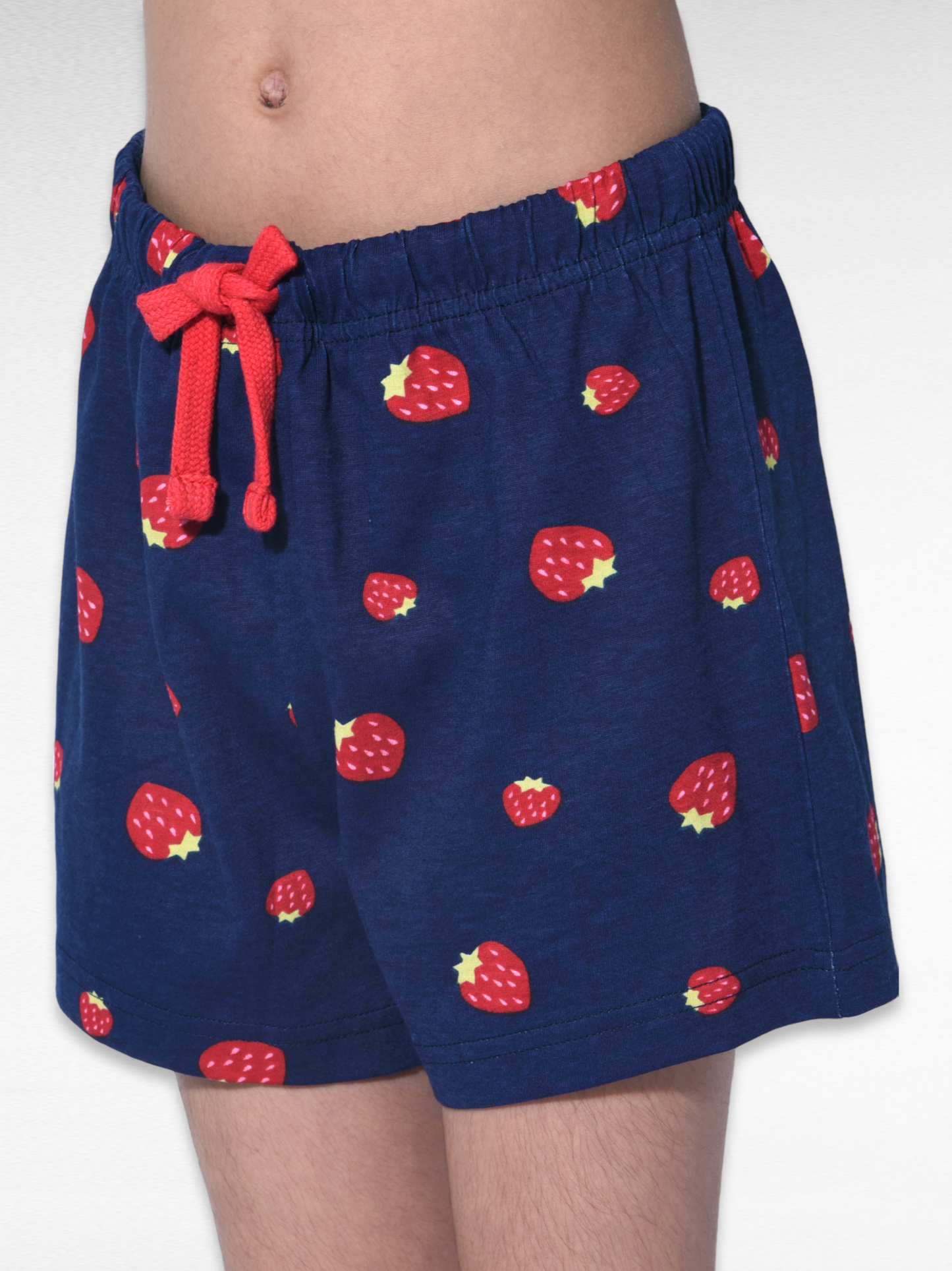 Girls Cute Strawberry Shorts - Navy